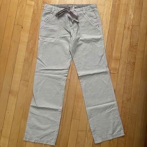 like new Hei Hei from Anthropologie light purple/gray cotton/linen blend pants 4